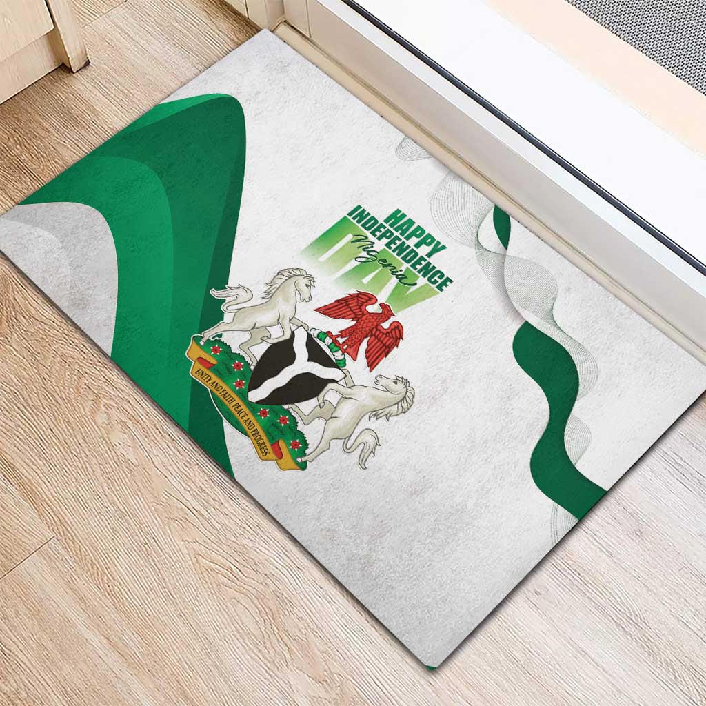 Nigeria Independence Day Rubber Doormat Unity and Faith Peace and Progress - Wonder Print Shop