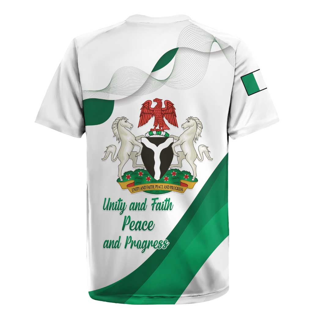 Personalized Nigeria Independence Day Rugby Jersey Unity and Faith Peace and Progress - Wonder Print Shop