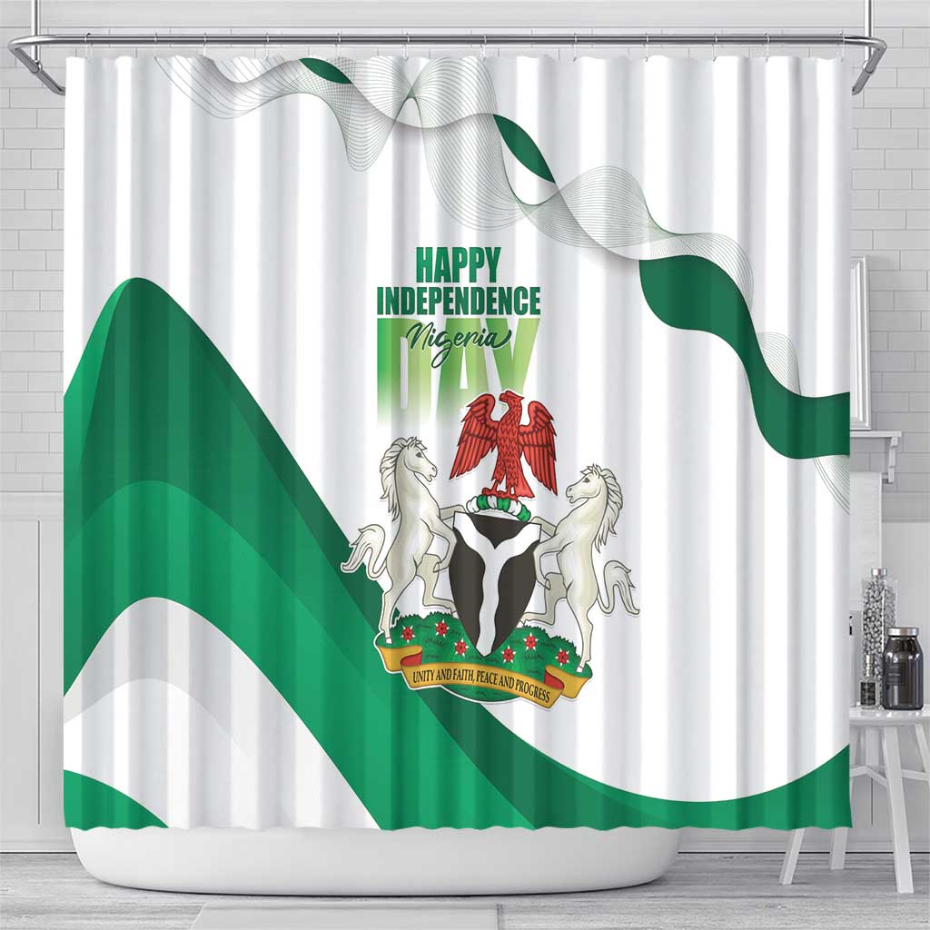 Nigeria Independence Day Shower Curtain Unity and Faith Peace and Progress - Wonder Print Shop