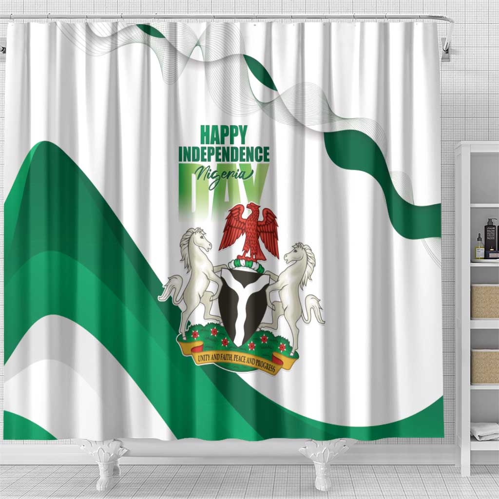 Nigeria Independence Day Shower Curtain Unity and Faith Peace and Progress - Wonder Print Shop