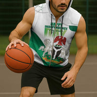 Personalized Nigeria Independence Day Sleeveless Zip Hoodie Unity and Faith Peace and Progress - Wonder Print Shop