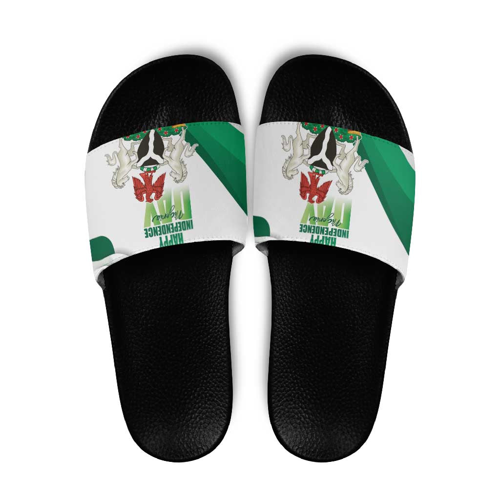 Nigeria Independence Day Slide Sandals Unity and Faith Peace and Progress - Wonder Print Shop