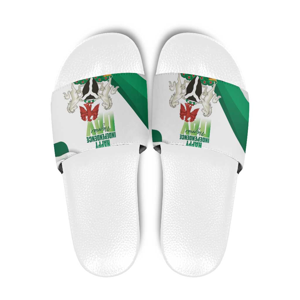 Nigeria Independence Day Slide Sandals Unity and Faith Peace and Progress - Wonder Print Shop