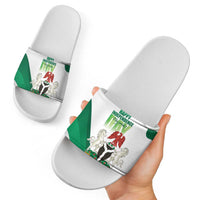 Nigeria Independence Day Slide Sandals Unity and Faith Peace and Progress - Wonder Print Shop