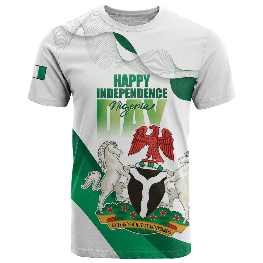 Personalized Nigeria Independence Day T Shirt Unity and Faith Peace and Progress - Wonder Print Shop