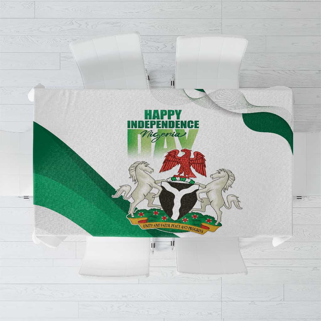 Nigeria Independence Day Tablecloth Unity and Faith Peace and Progress - Wonder Print Shop