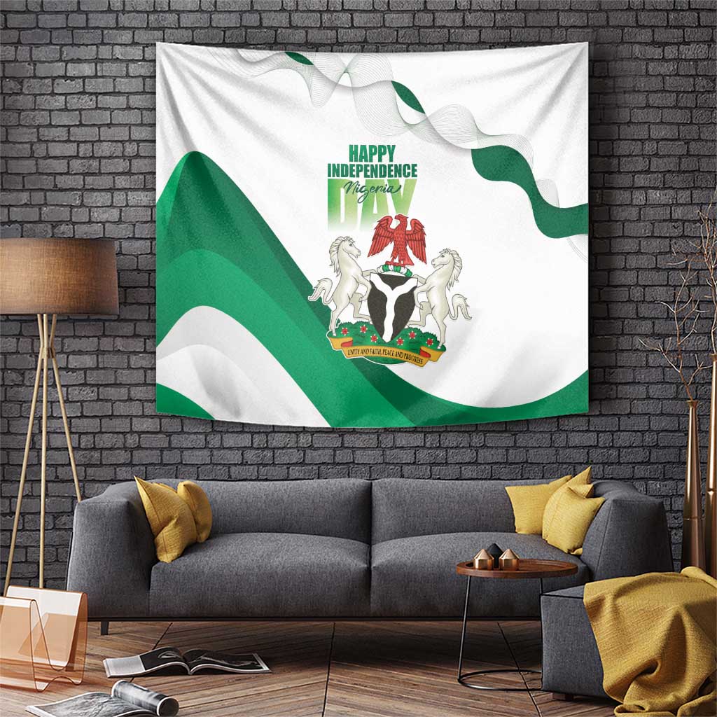 Nigeria Independence Day Tapestry Unity and Faith Peace and Progress - Wonder Print Shop