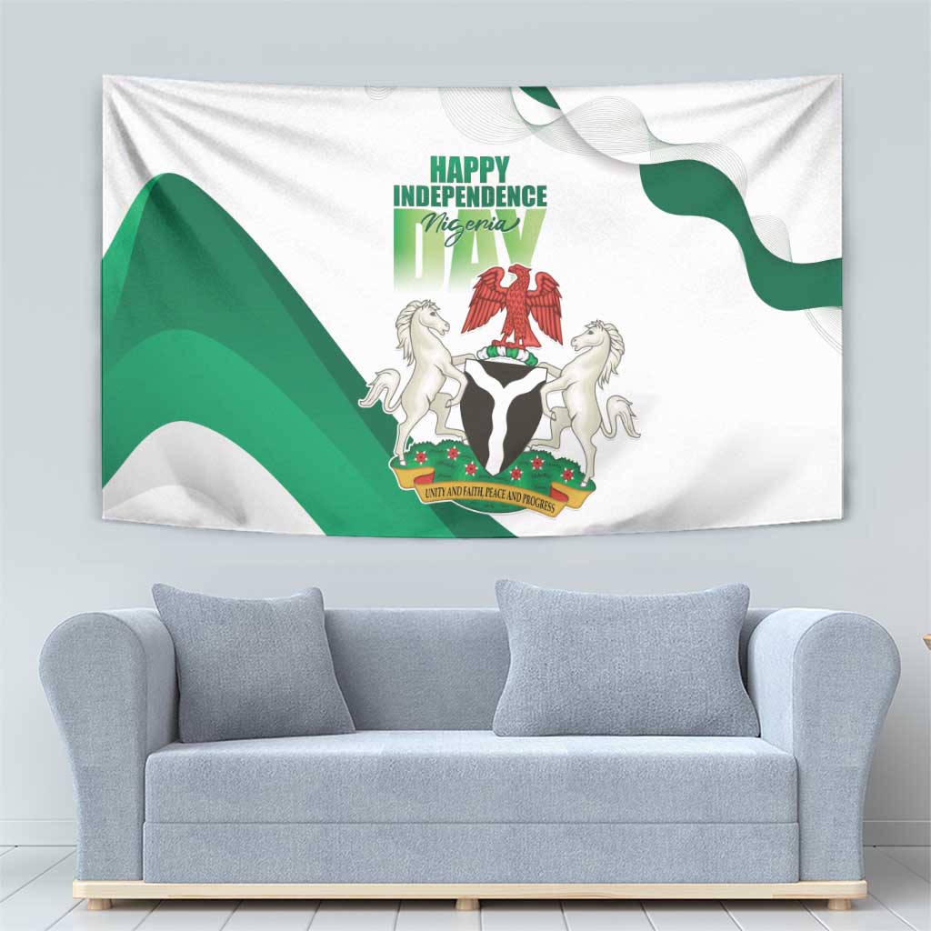 Nigeria Independence Day Tapestry Unity and Faith Peace and Progress - Wonder Print Shop