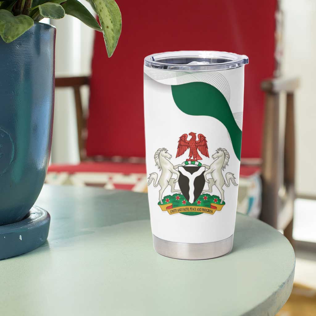 Personalized Nigeria Independence Day Tumbler Cup Unity and Faith Peace and Progress - Wonder Print Shop