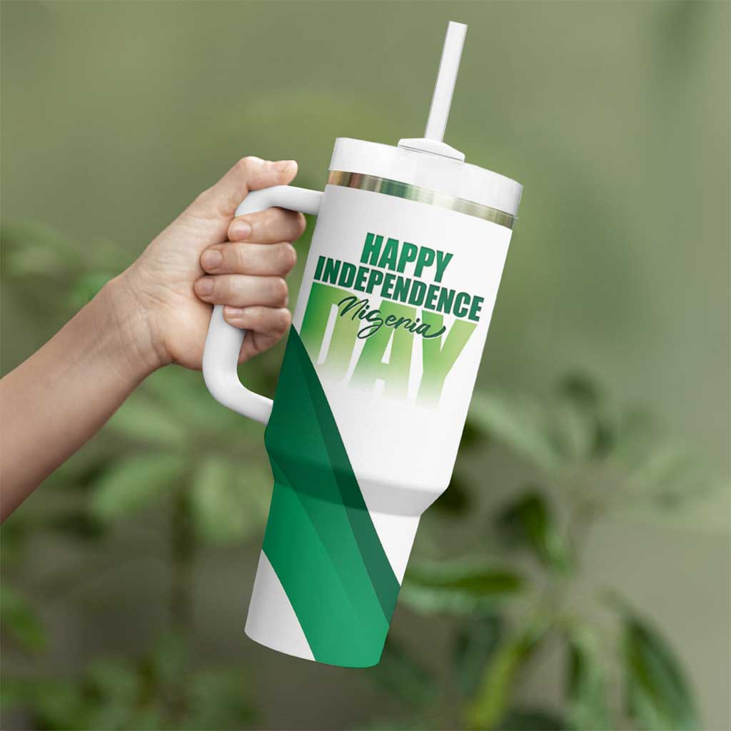 Personalized Nigeria Independence Day Tumbler With Handle Unity and Faith Peace and Progress - Wonder Print Shop