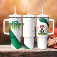 Personalized Nigeria Independence Day Tumbler With Handle Unity and Faith Peace and Progress - Wonder Print Shop