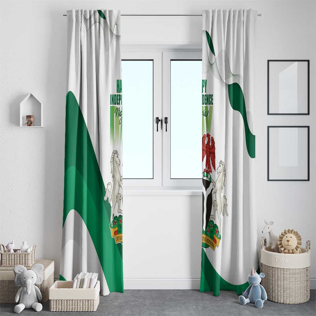 Nigeria Independence Day Window Curtain Unity and Faith Peace and Progress - Wonder Print Shop