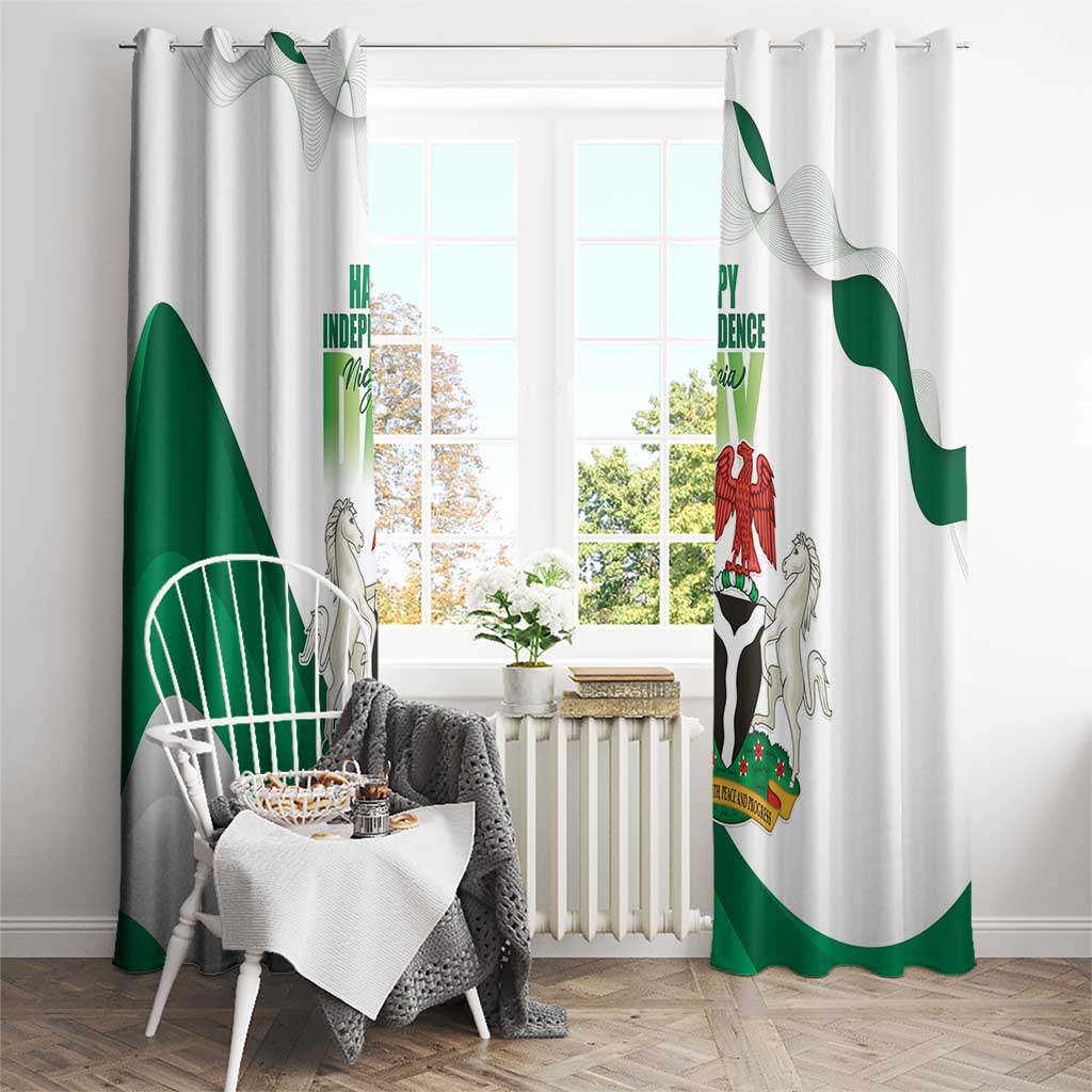 Nigeria Independence Day Window Curtain Unity and Faith Peace and Progress - Wonder Print Shop
