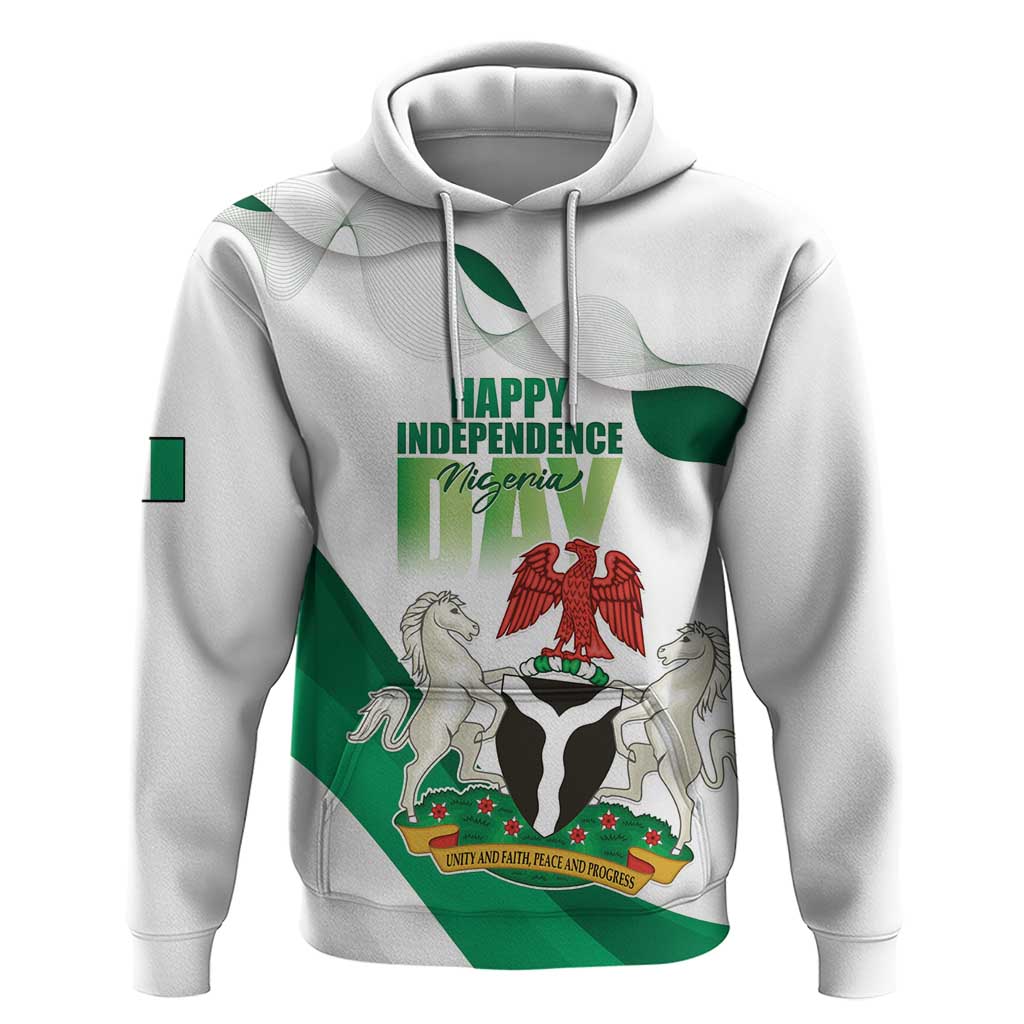 Personalized Nigeria Independence Day Zip Hoodie Unity and Faith Peace and Progress - Wonder Print Shop