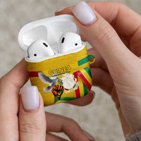 Guinea Independence Day AirPods Case Coat Of Arms With African Pattern - Wonder Print Shop