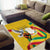 Guinea Independence Day Area Rug Coat Of Arms With African Pattern - Wonder Print Shop