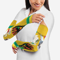 Guinea Independence Day Arm Sleeves Coat Of Arms With African Pattern - Wonder Print Shop