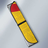 Guinea Independence Day Auto Sun Shade Coat Of Arms With African Pattern - Wonder Print Shop