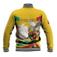 Personalized Guinea Independence Day Baseball Jacket Coat Of Arms With African Pattern - Wonder Print Shop