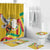 Guinea Independence Day Bathroom Set Coat Of Arms With African Pattern - Wonder Print Shop
