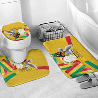 Guinea Independence Day Bathroom Set Coat Of Arms With African Pattern - Wonder Print Shop