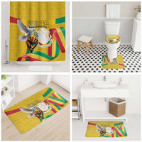 Guinea Independence Day Bathroom Set Coat Of Arms With African Pattern - Wonder Print Shop