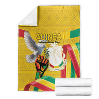 Guinea Independence Day Blanket Coat Of Arms With African Pattern - Wonder Print Shop