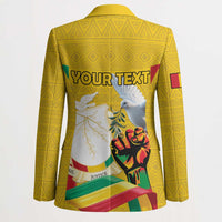 Personalized Guinea Independence Day Blazer Coat Of Arms With African Pattern - Wonder Print Shop