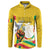 Personalized Guinea Independence Day Button Sweatshirt Coat Of Arms With African Pattern - Wonder Print Shop