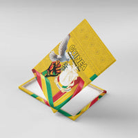 Guinea Independence Day Canvas Wall Art Coat Of Arms With African Pattern - Wonder Print Shop