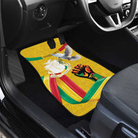 Guinea Independence Day Car Mats Coat Of Arms With African Pattern - Wonder Print Shop