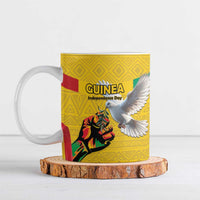 Personalized Guinea Independence Day Ceramic Mug Coat Of Arms With African Pattern - Wonder Print Shop
