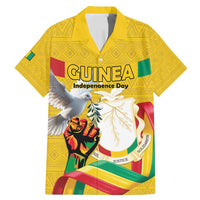 Personalized Guinea Independence Day Family Matching Mermaid Dress and Hawaiian Shirt Coat Of Arms With African Pattern - Wonder Print Shop