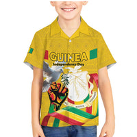 Personalized Guinea Independence Day Family Matching Mermaid Dress and Hawaiian Shirt Coat Of Arms With African Pattern - Wonder Print Shop