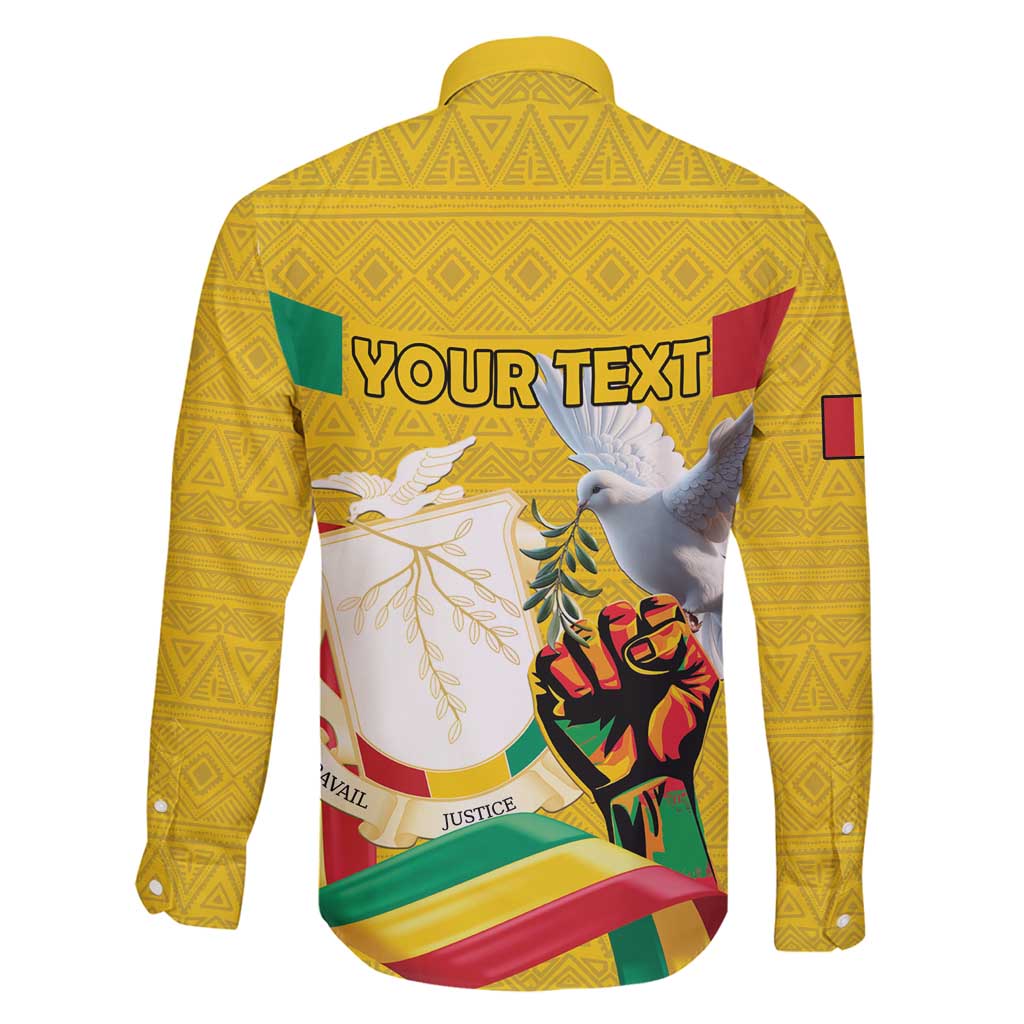 Personalized Guinea Independence Day Family Matching Puletasi and Hawaiian Shirt Coat Of Arms With African Pattern - Wonder Print Shop