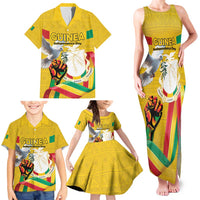 Personalized Guinea Independence Day Family Matching Tank Maxi Dress and Hawaiian Shirt Coat Of Arms With African Pattern - Wonder Print Shop
