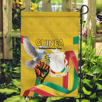 Guinea Independence Day Garden Flag Coat Of Arms With African Pattern - Wonder Print Shop