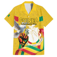 Personalized Guinea Independence Day Hawaiian Shirt Coat Of Arms With African Pattern - Wonder Print Shop