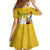Personalized Guinea Independence Day Kid Short Sleeve Dress Coat Of Arms With African Pattern - Wonder Print Shop