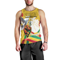 Personalized Guinea Independence Day Men Tank Top Coat Of Arms With African Pattern - Wonder Print Shop