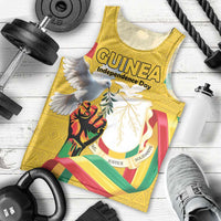 Personalized Guinea Independence Day Men Tank Top Coat Of Arms With African Pattern - Wonder Print Shop