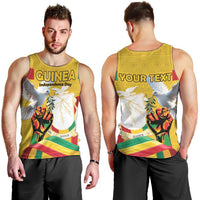 Personalized Guinea Independence Day Men Tank Top Coat Of Arms With African Pattern - Wonder Print Shop