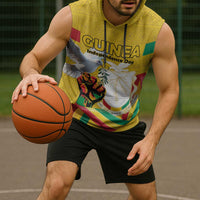 Personalized Guinea Independence Day Sleeveless Hoodie Coat Of Arms With African Pattern - Wonder Print Shop