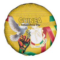 Guinea Independence Day Spare Tire Cover Coat Of Arms With African Pattern - Wonder Print Shop