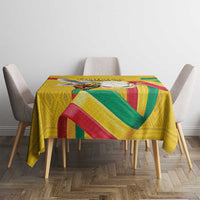 Guinea Independence Day Tablecloth Coat Of Arms With African Pattern - Wonder Print Shop