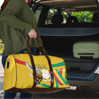 Guinea Independence Day Travel Bag Coat Of Arms With African Pattern - Wonder Print Shop