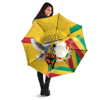 Guinea Independence Day Umbrella Coat Of Arms With African Pattern - Wonder Print Shop