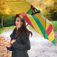 Guinea Independence Day Umbrella Coat Of Arms With African Pattern - Wonder Print Shop