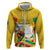 Personalized Guinea Independence Day Zip Hoodie Coat Of Arms With African Pattern - Wonder Print Shop