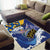 Personalised Barbados Independence Day Area Rug Flying Fish Flag Pattern - Wonder Print Shop